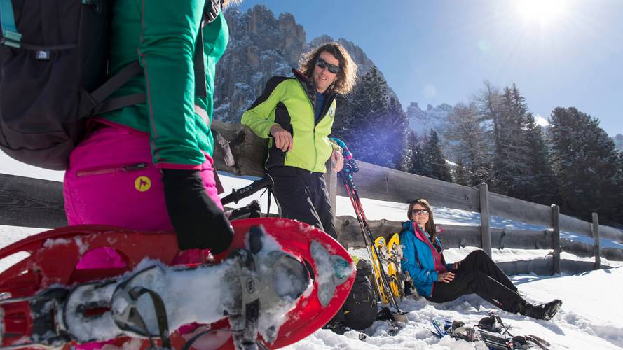 Winter hiking Alpe di Siusi